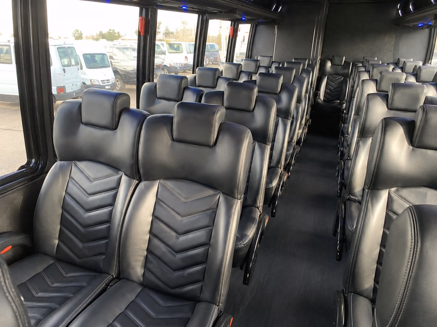 eastvale 15 passenger minibus inside