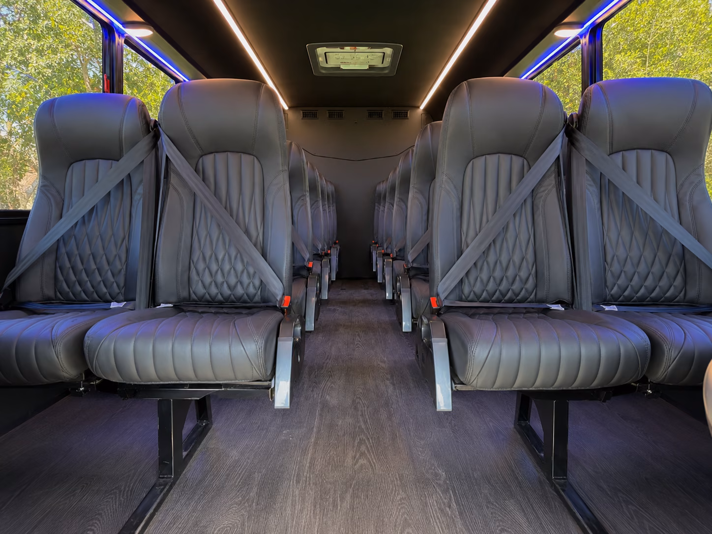 eastvale 18 passenger minibus inside