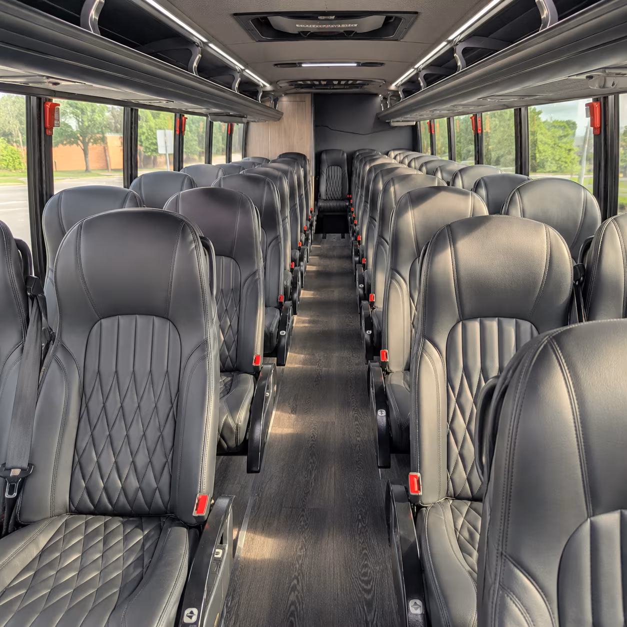 eastvale 30 passenger minibus inside