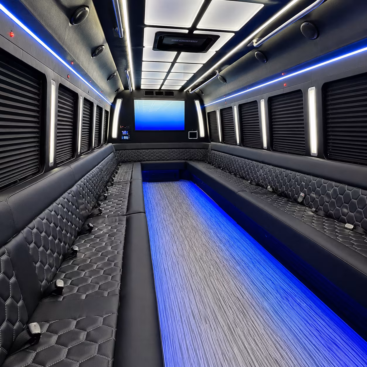 eastvale party bus rental interior